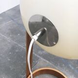 Swiss space-style floor lamp made of plastic and plywood from the 1960s.