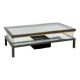 Rare Maison Jansen (attr.) sliding coffee table with bottle holder