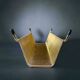 Vintage record holder in golden brass - for 40 vinyls