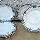 6 flat plates old porcelain Art Deco Pierre Guez Marseille