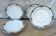 6 flat plates old porcelain Art Deco Pierre Guez Marseille