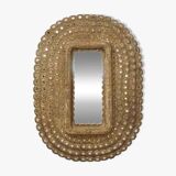 Oval carved wooden mirror 150x101cm