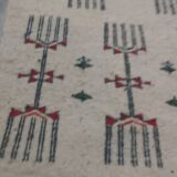 Traditional white multicolored Berber carpet 200-105cm