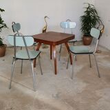 Set of 4 chairs in formica chrome
