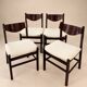 Chaises de gianfranco frattini en palissandre et velours - italie