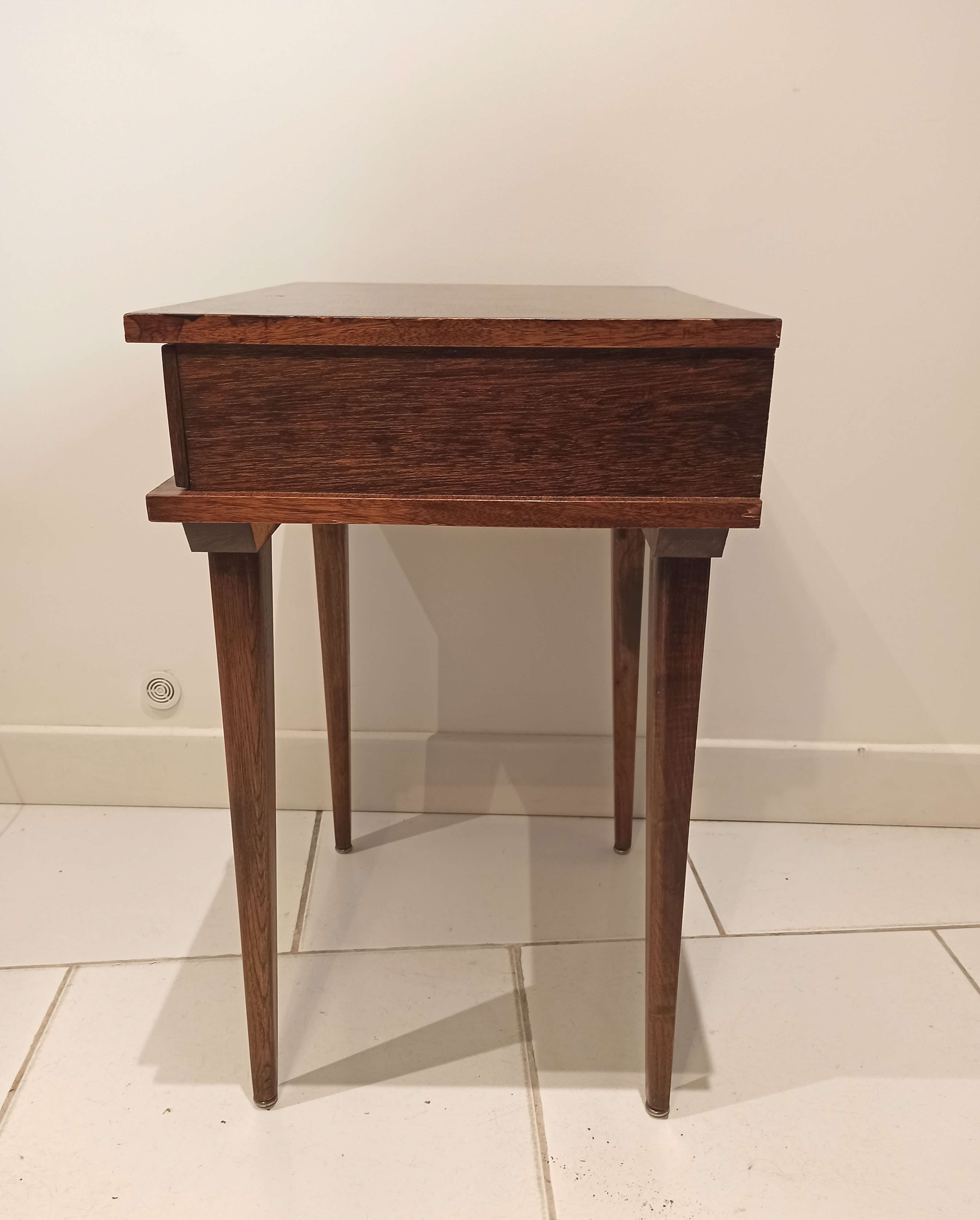 Bedside vintage nightstand compass legs drawer Stella