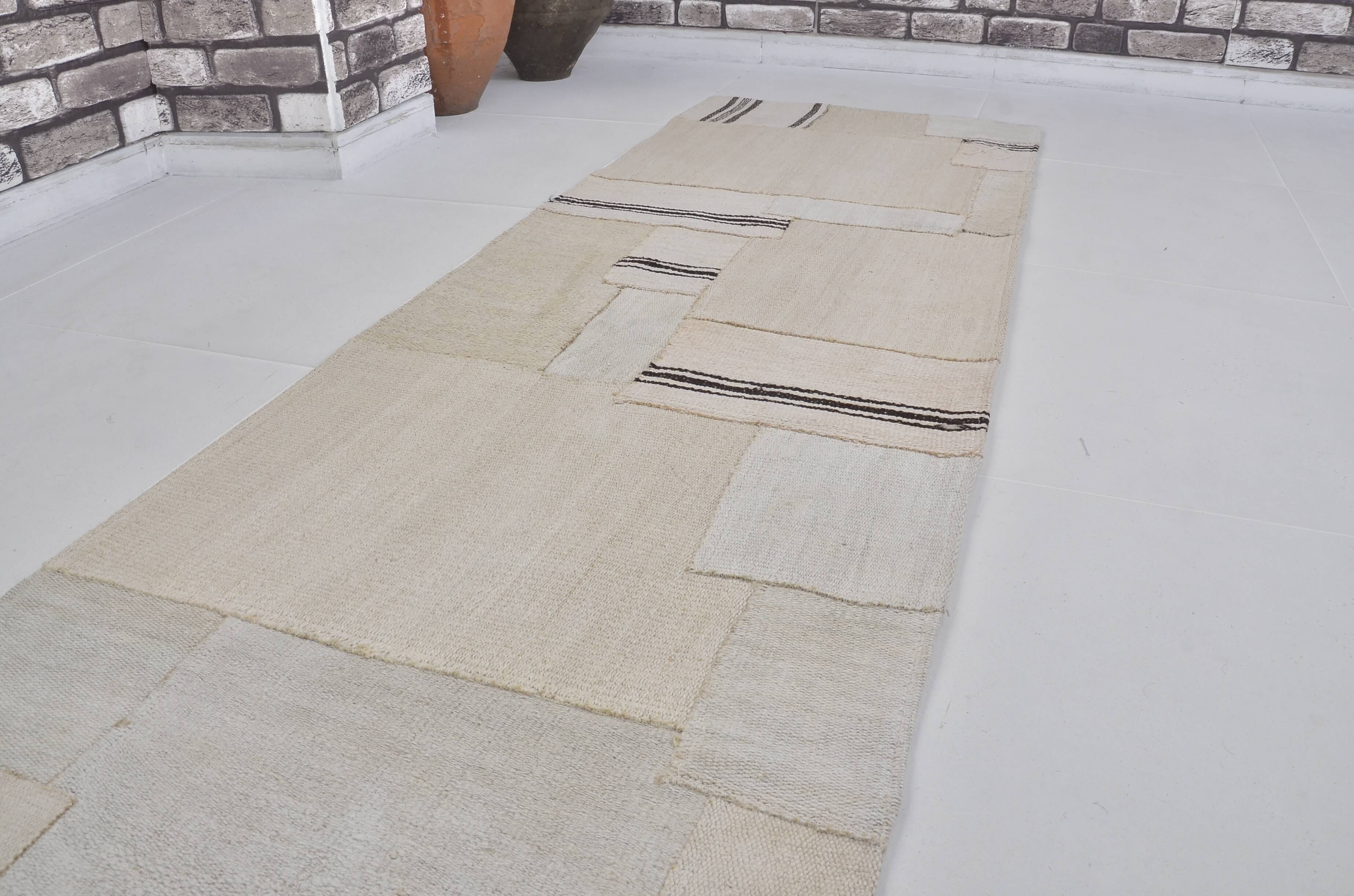 Vintage Decorative Hemp Kilim Runner sku3832