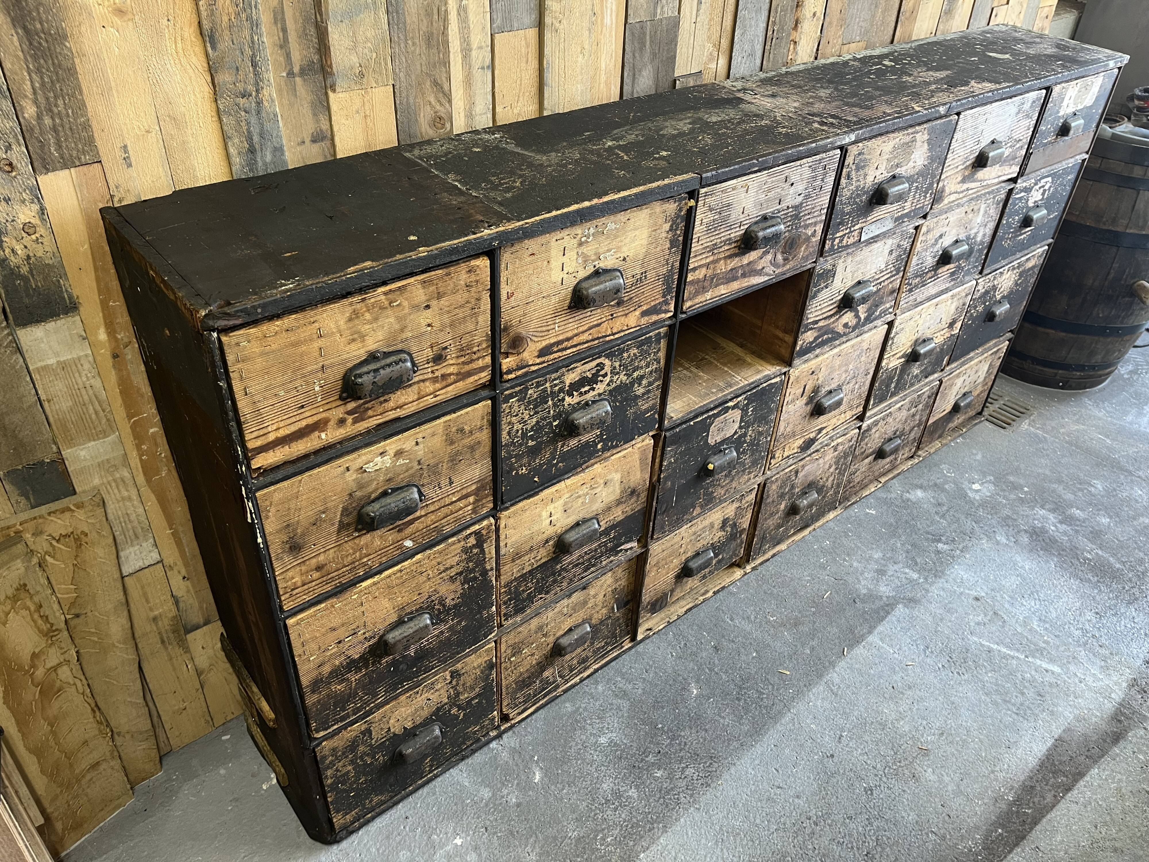 Antique wooden shoe cabinet