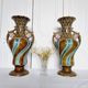 2 Vases from the 1900s-1920s in French Ceramic Onnaing Barbotine Art Nouveau