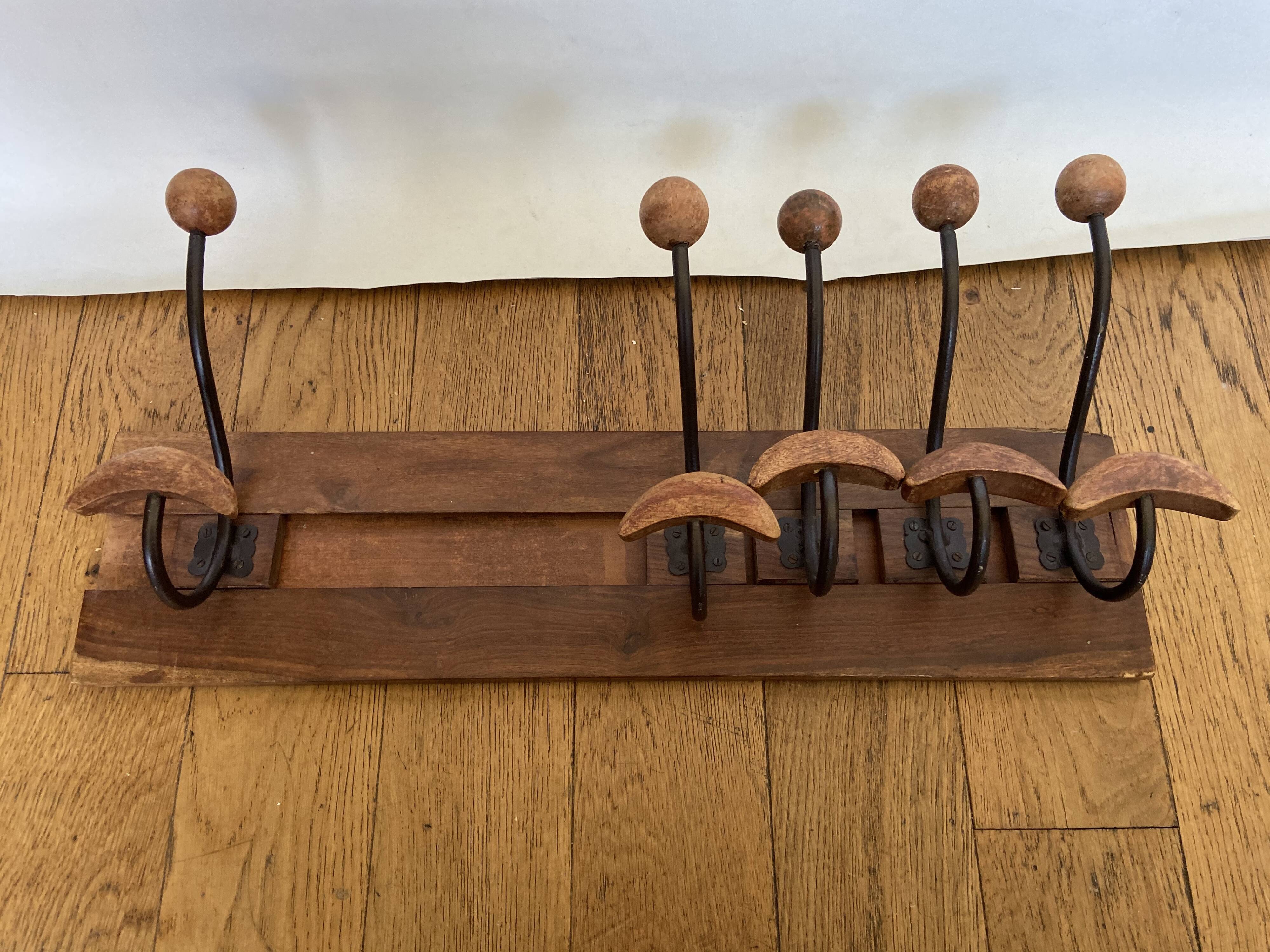 Door sliding wall coats 5 racks