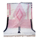Handwoven Moroccan rug pink - colourful pattern - wool - 305 x 205 cm