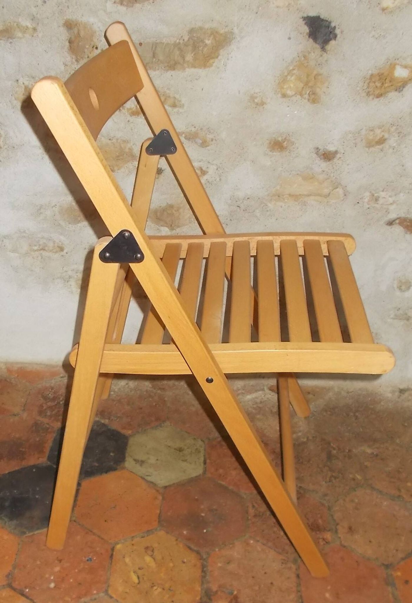 Vintage wooden folding chair
