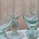 Service of 8 blown glass stemmed glasses