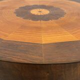 Art Deco Oak Side Table Inlaid Leaf coromandel minimalist design