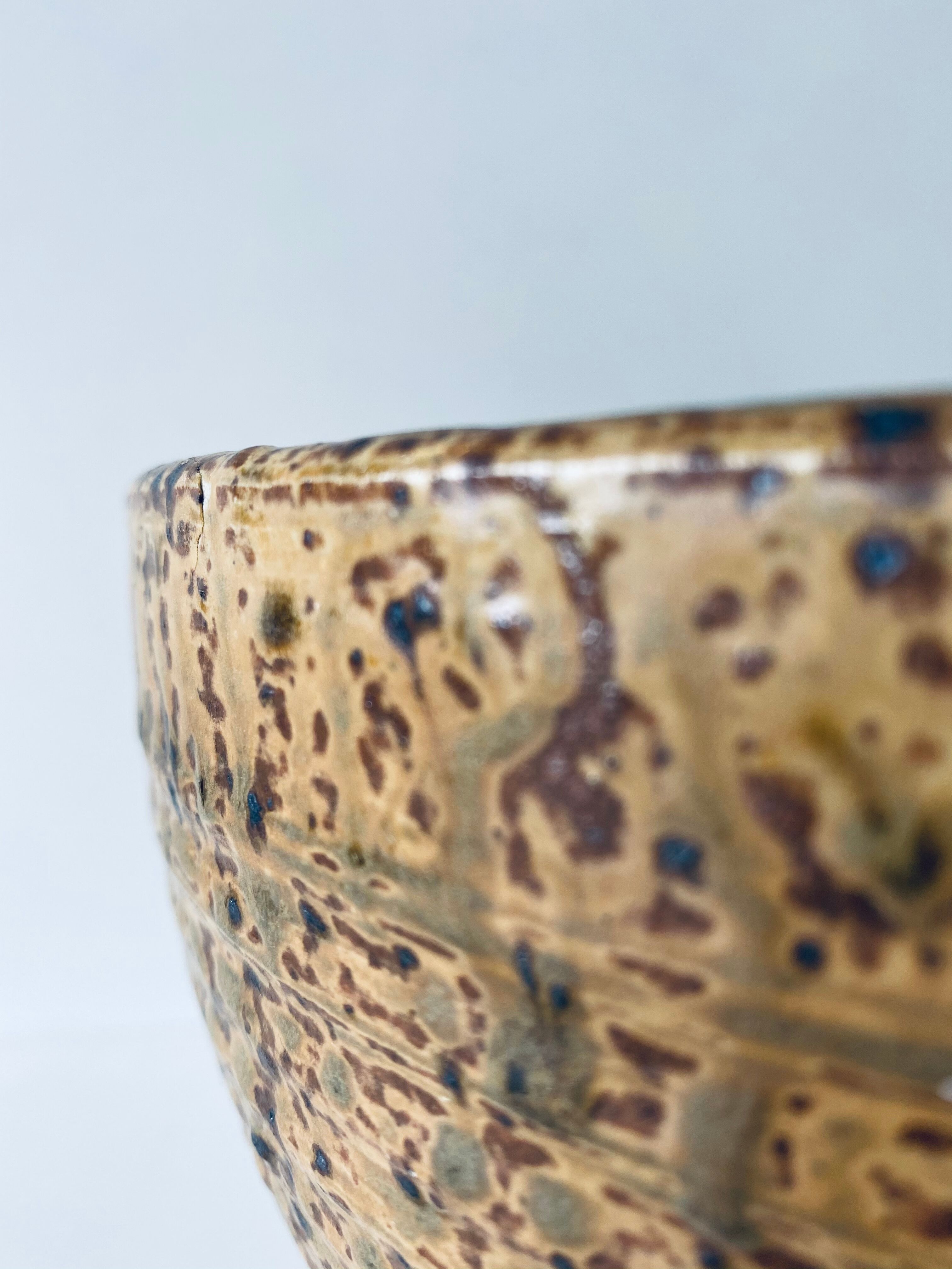 Signed sandstone bowl