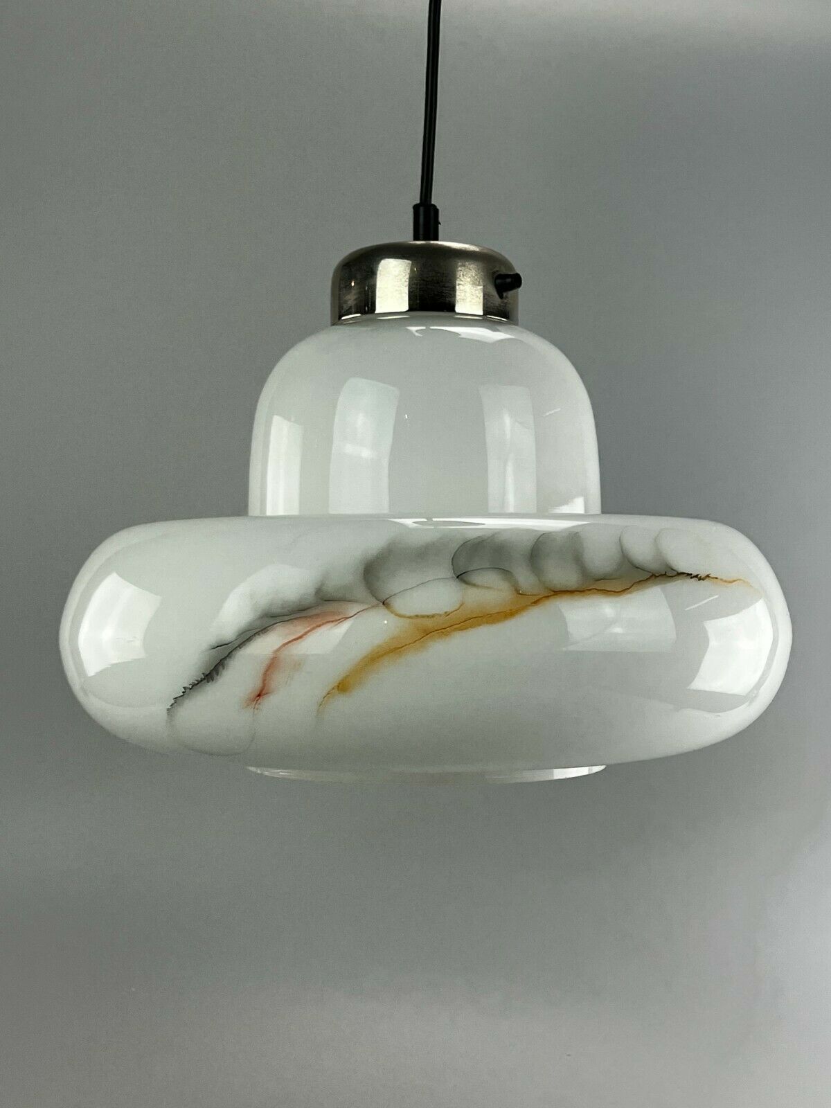 60s 70s lamp light hanging lamp glass ceiling lamp Space Age Design 60s
