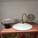 Applique murale en opaline blanche et terrazzo