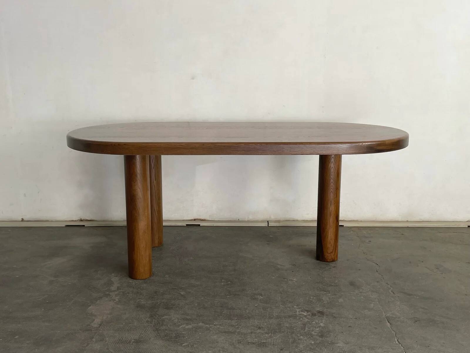 Oval oak dining table