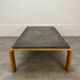 Brutalist coffee table, chalet-style slate stone