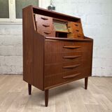 Vintage Scandinavian teak secretary, 60s