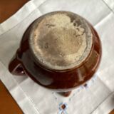 Enamelled stoneware pitcher