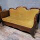 Antique Louis Philippe period solid walnut sofa