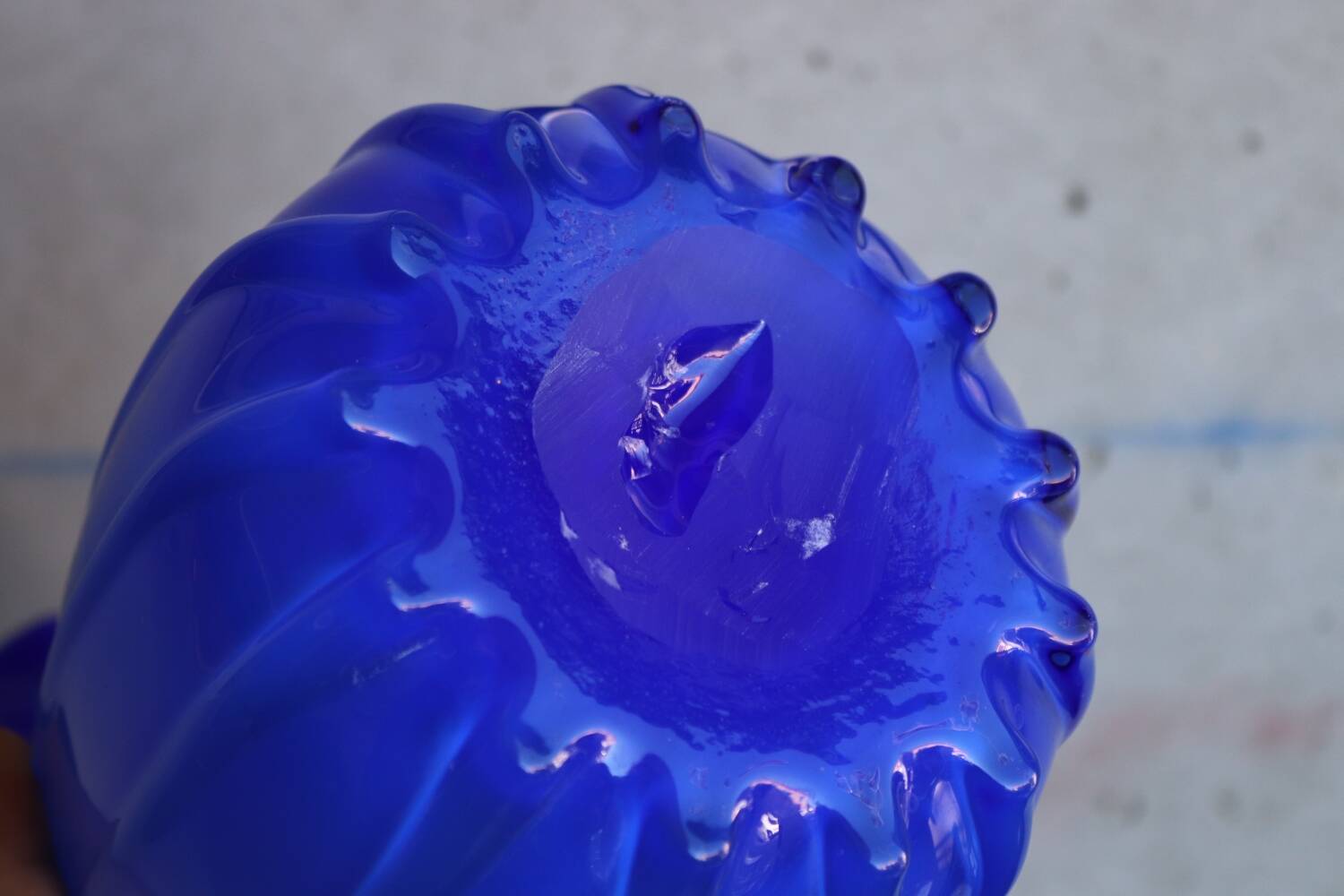 Vintage Italian Cobalt Blue Blown Glass Vase