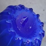 Vintage Italian Cobalt Blue Blown Glass Vase