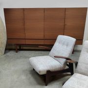Danish vintage Scandinavian teak highboard XL