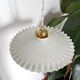 Vintage 1950s entirely white serrated opaline pendant light
