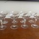 8 Val Saint Lambert Crystal Champagne Glasses, Nestor Model.