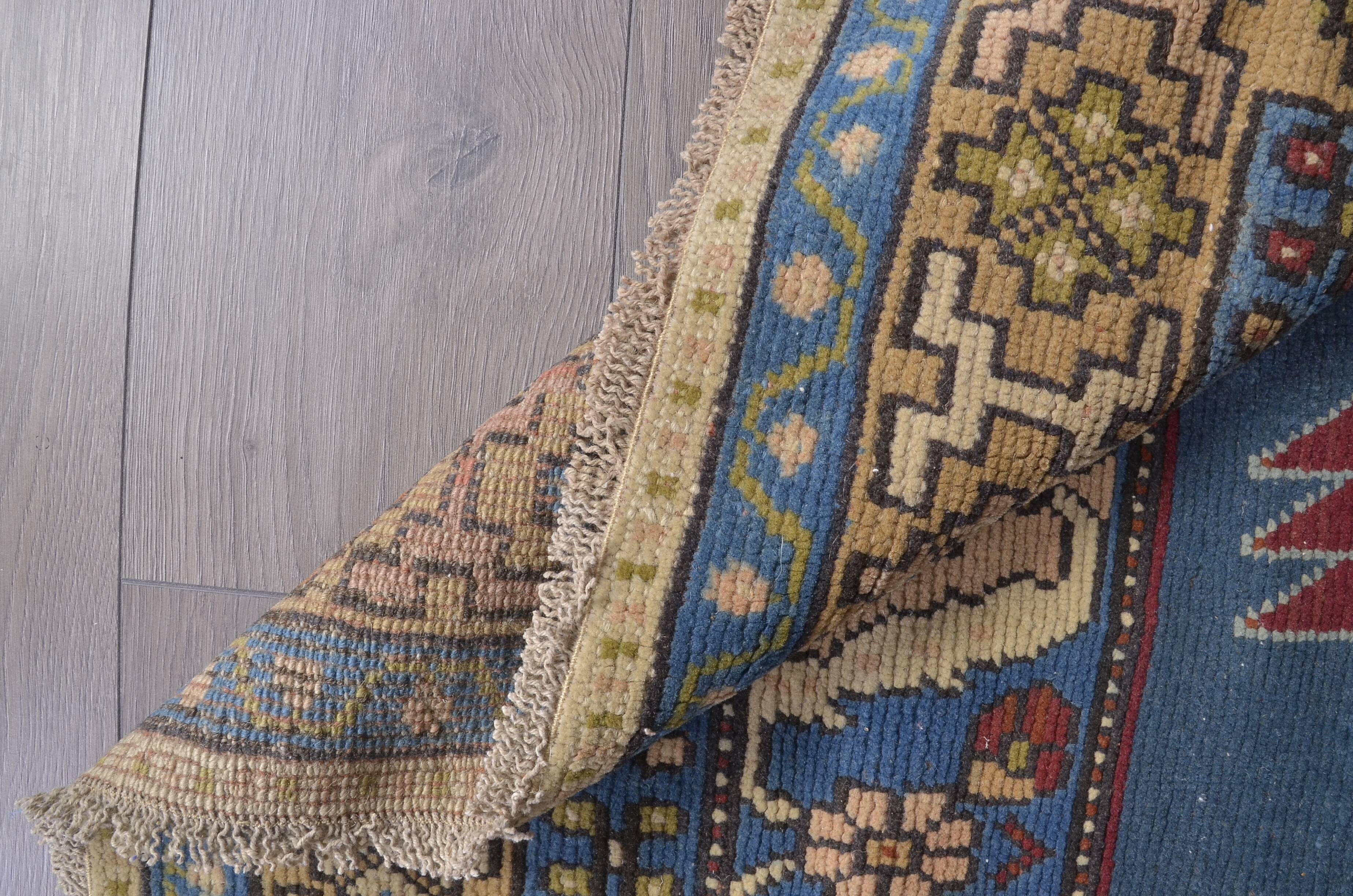 Oversize Handknotted Geometric Vintage Rug sku 1905