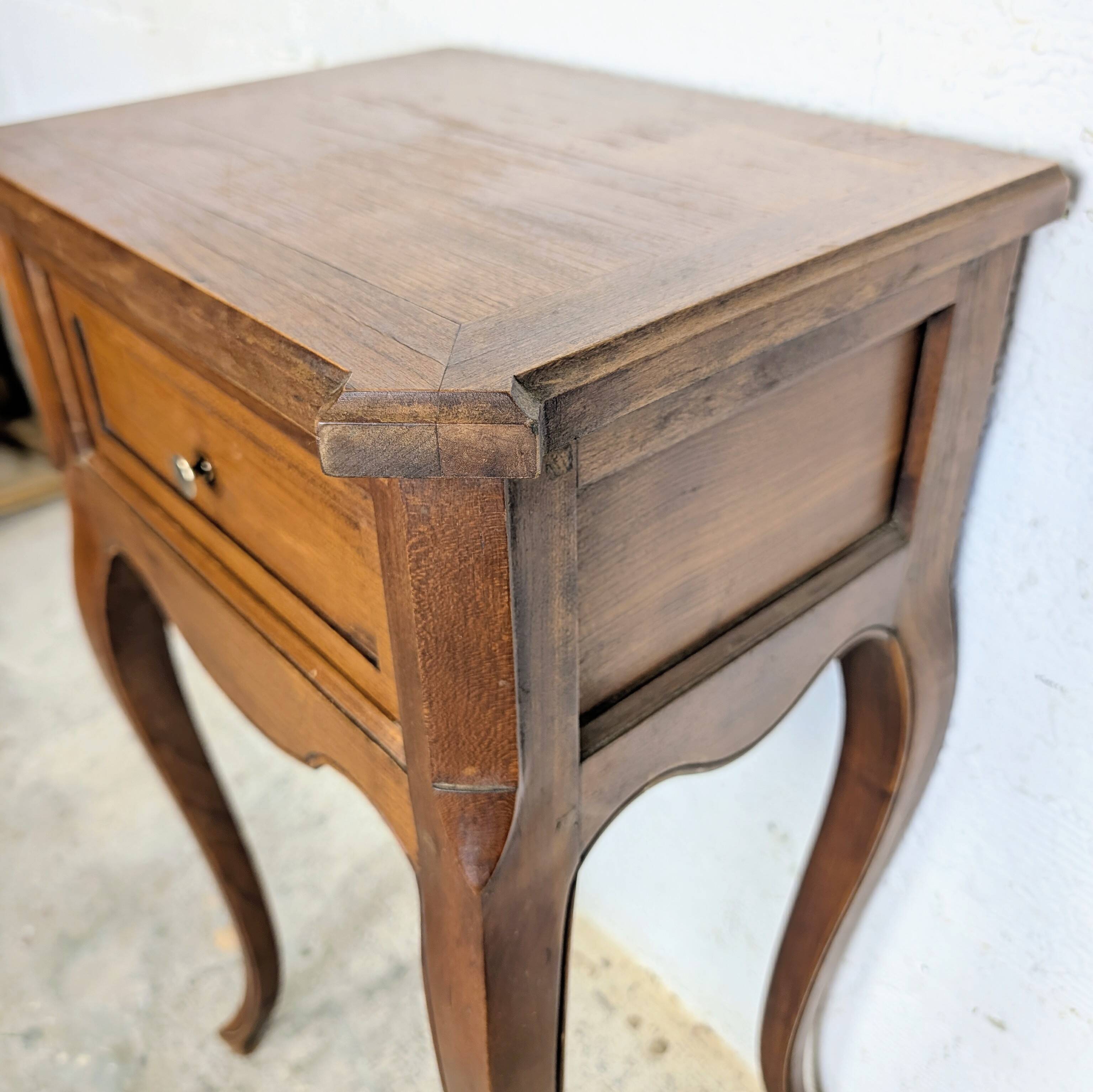 Louis XV style bedside table in solid wood