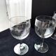 4 Antique stemmed glasses with ground decoration