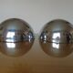 Pair of art Deco wall lamps in chrome brass shape basin 40s 50s