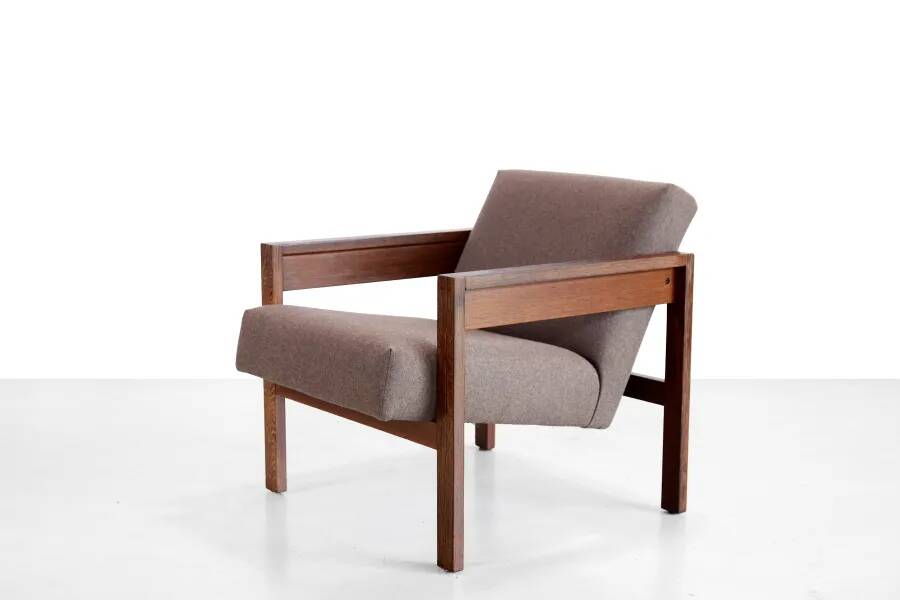 Hein Stolle for 't Spectrum wenge wooden armchair model SZ25 / SZ80