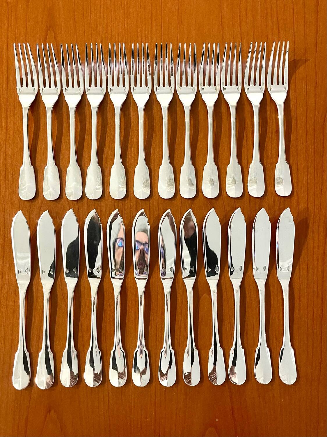 Christofle cluny 12 fish cutlery (24 pieces) near new condition