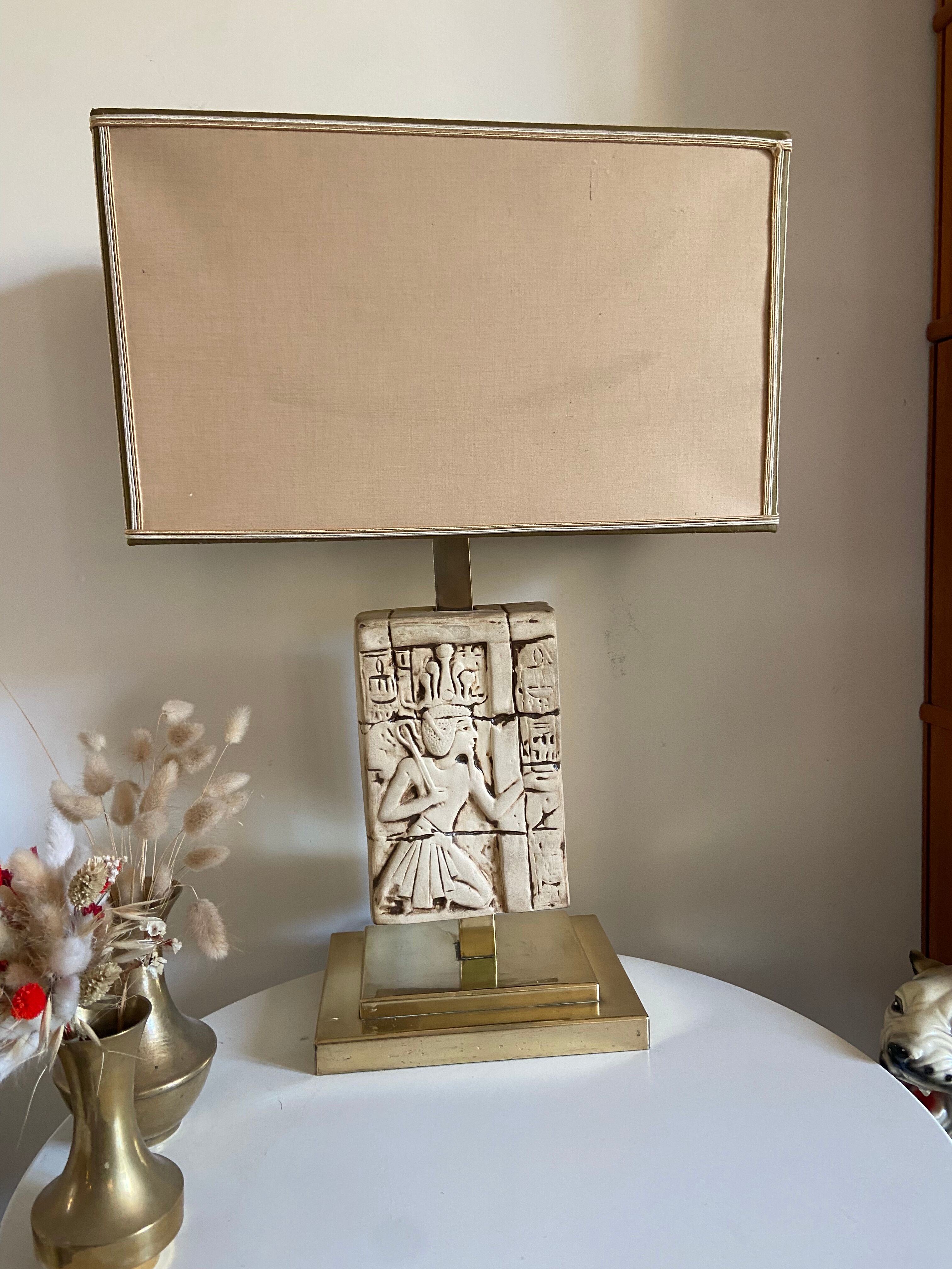 Lamp Pharaoh Hollywood Regency 70s