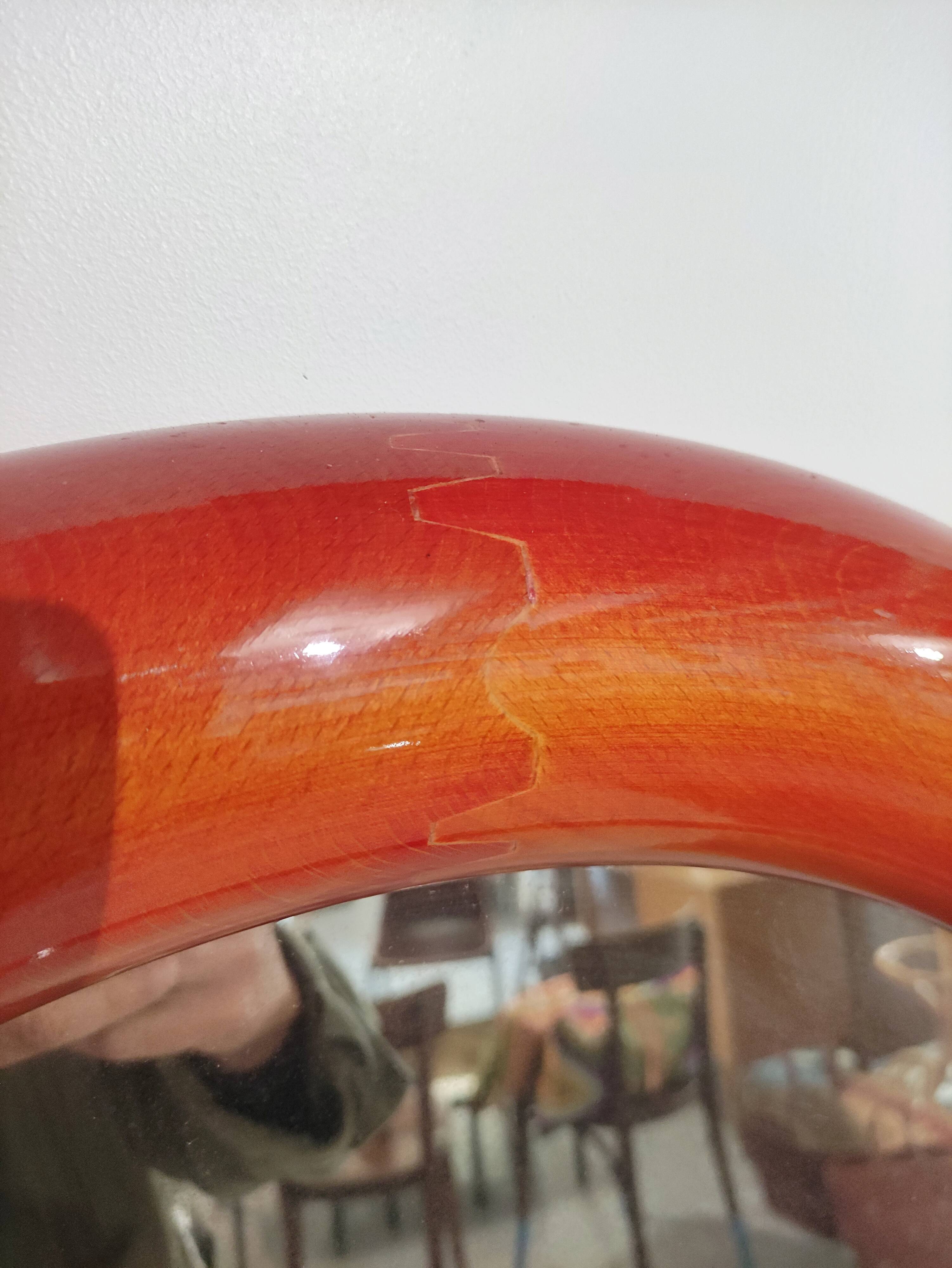 Lacquered wood mirror