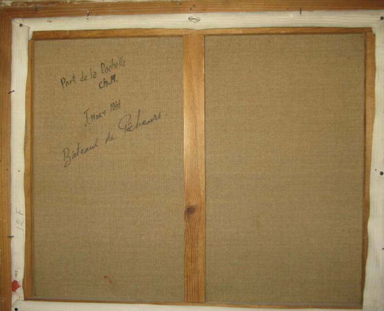 oil painting on canvas, marine signed J. Mary, La Rochelle