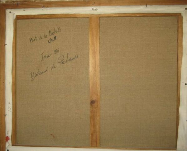 tableau huile sur toile, marine signé J. Mary, la rochelle