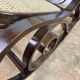 Rocking Chair in wood and canework, vintage 1970s