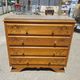 Old Art Deco chest of drawers 4 drawers and marble top