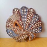 Ceramic peacock Dominique Pérot, 1960.