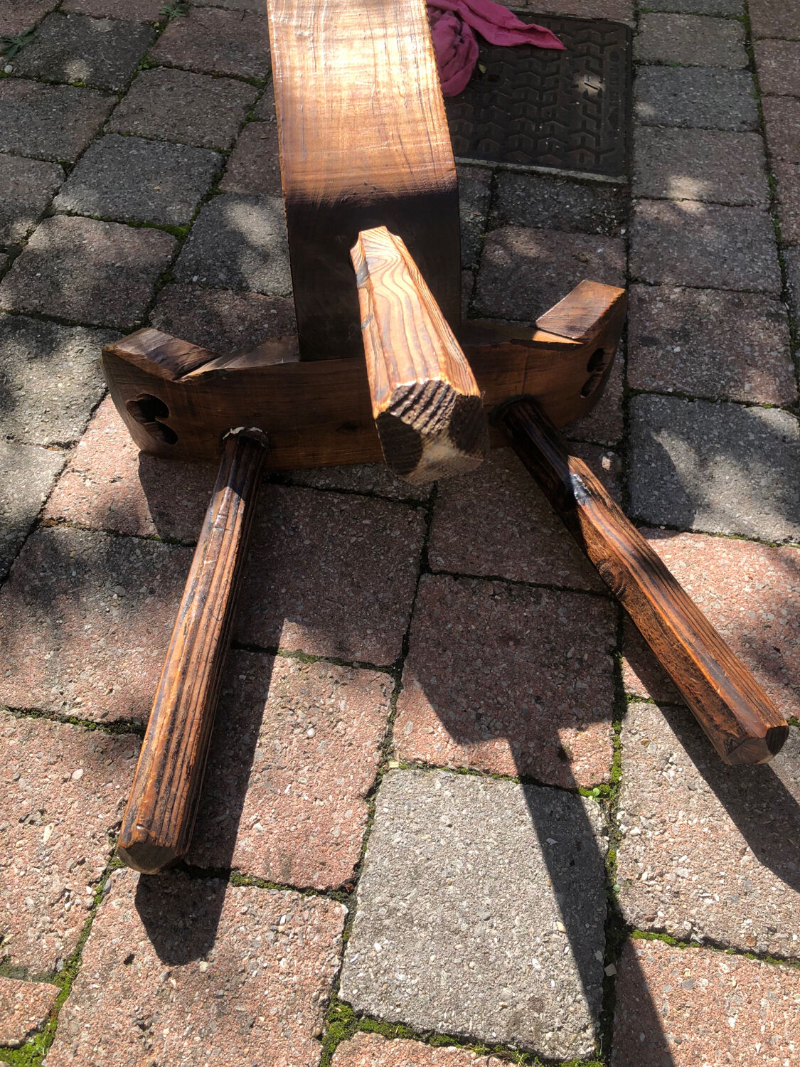 Brutalist chairs and stool
