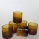Set of 6 real Biot glass handmade