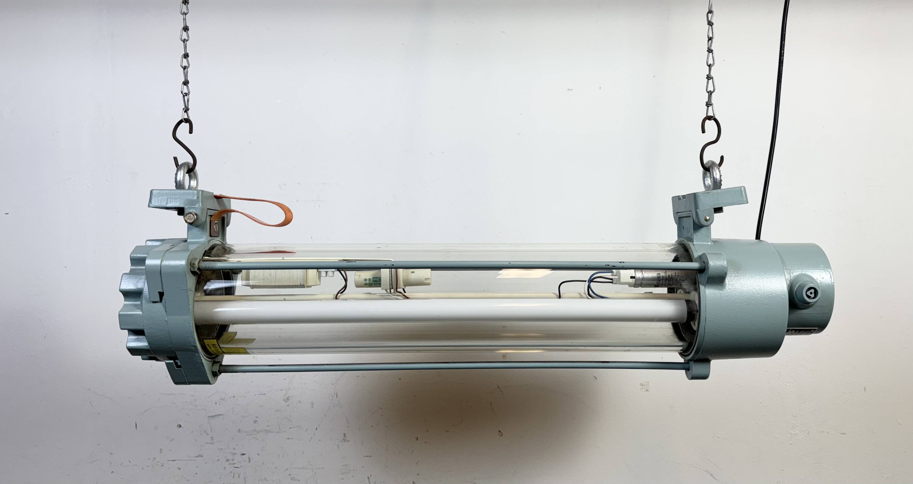 Industrial East German Fluorescent Tube Light From Leuchtenbau Wittenberg, 1980s