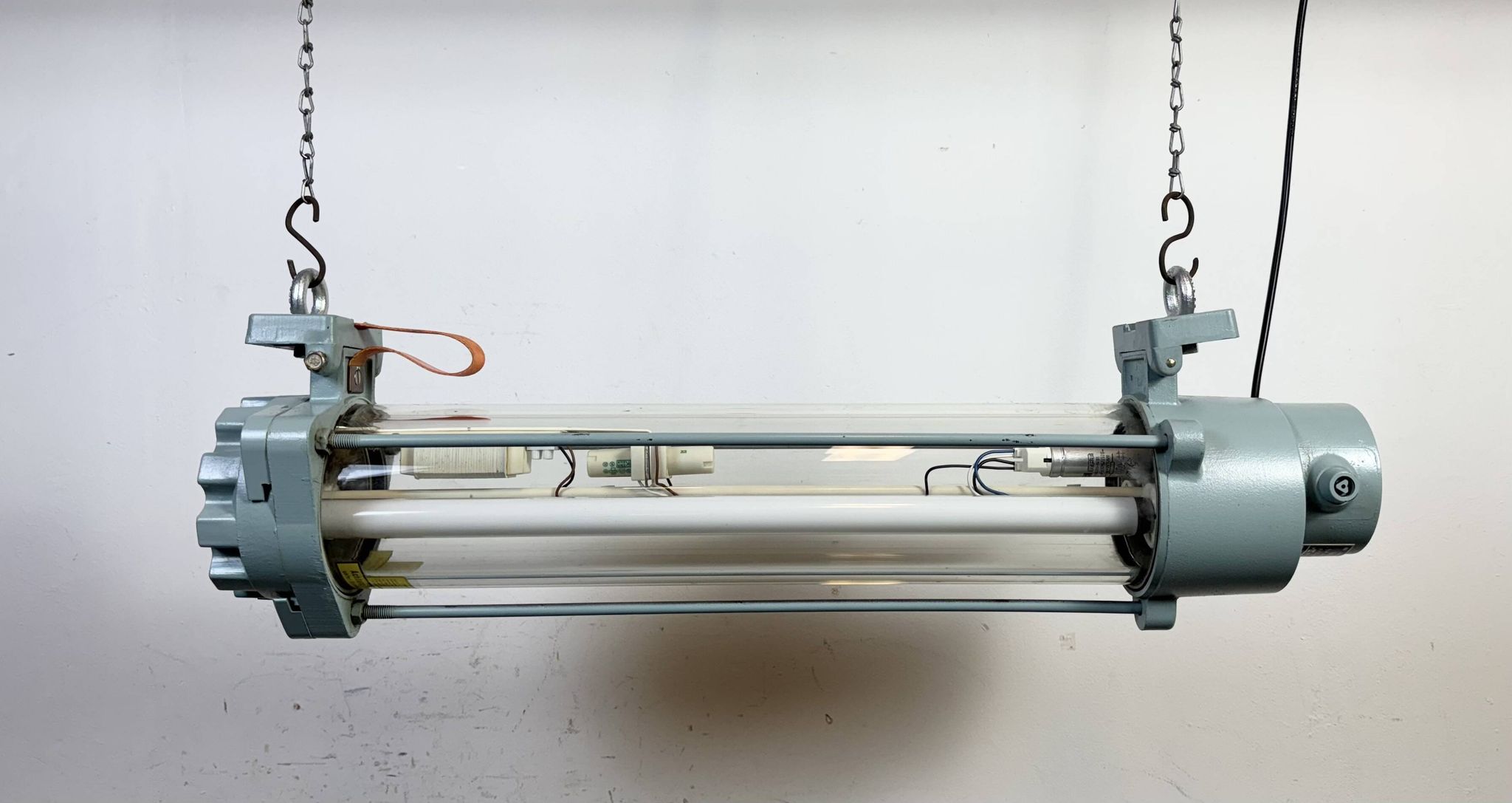 Industrial East German Fluorescent Tube Light From Leuchtenbau Wittenberg, 1980s