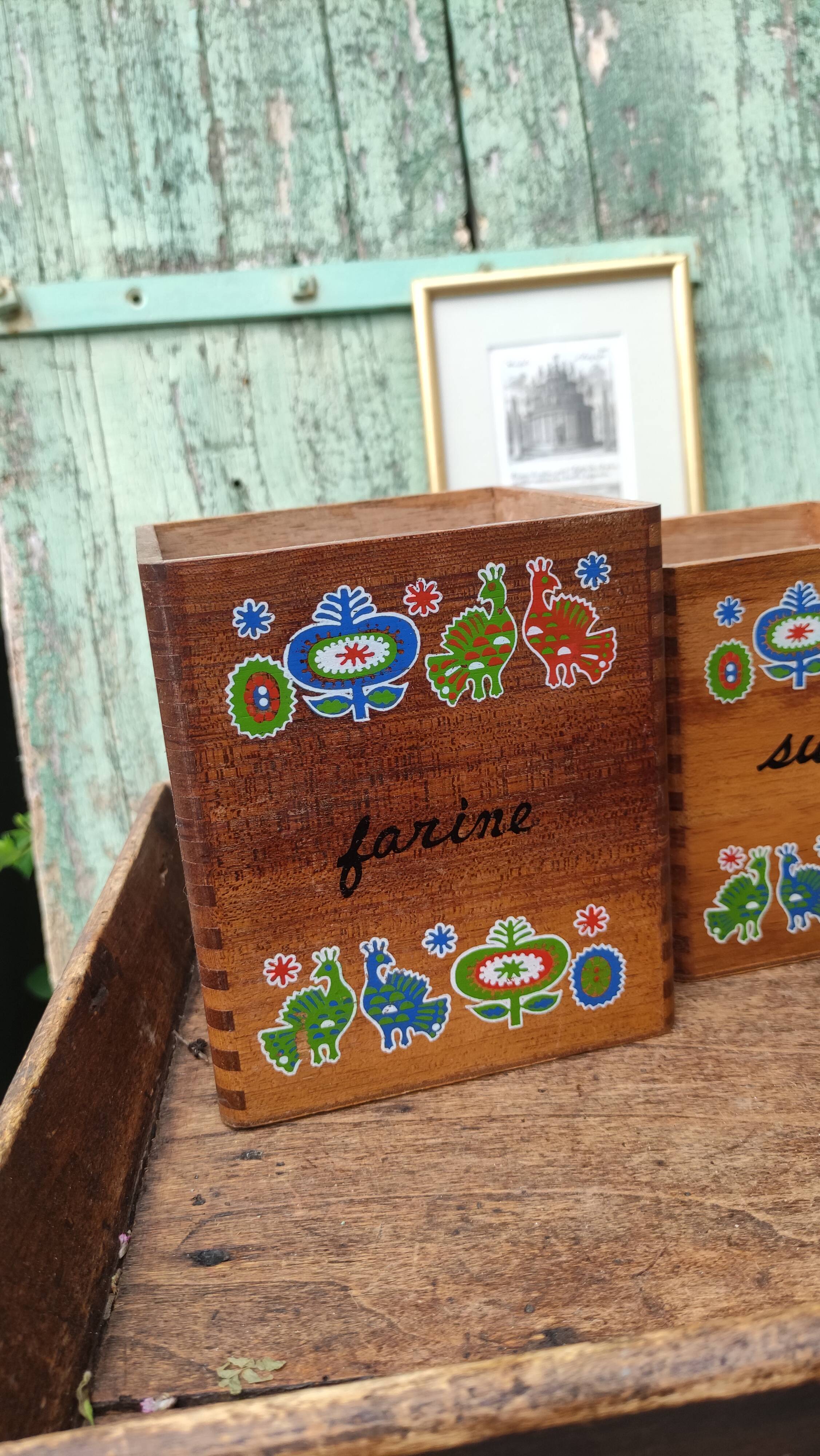 Pots à épices en bois français et anglais