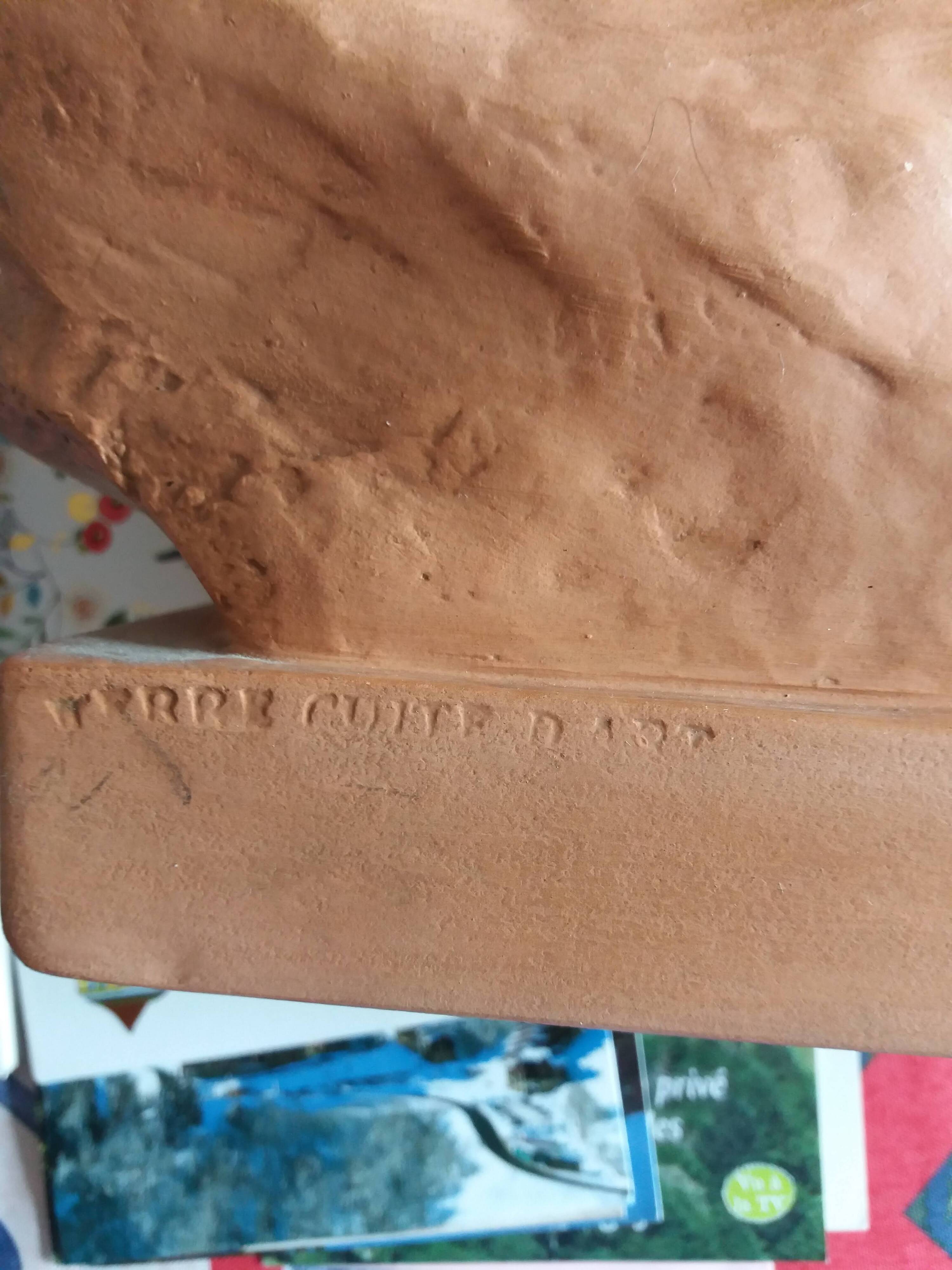 Mermoz terracotta bust R. Pollin